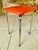 Mid-Century Orange Skaï and Chrome Stool from J L, 1970s For Sale - Image 17 of 18