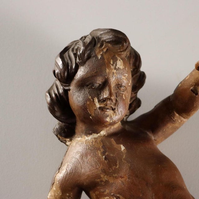 Wooden Cherubs, Set of 2 For Sale - Image 4 of 13
