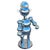 Postmodern 1975 Post-Modern Chrome Bubble Ball Robot Table Lamp by Torino Lamps For Sale - Image 3 of 12