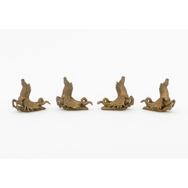 Collection of Four Hippocampus Form Gilt Bronze Figurines For Sale - Image 4 of 10