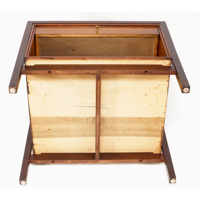 Mid Century Modern Walnut Nightstand by John Stuart For Sale - Image 10 of 12