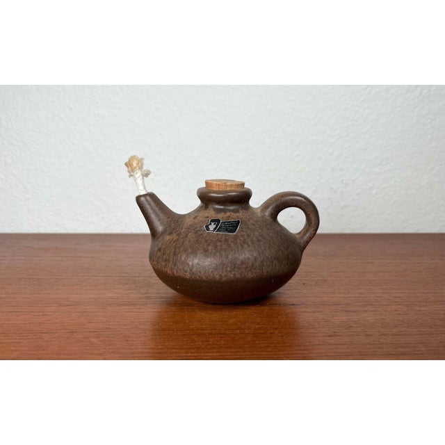 Mid-Century Modern West German Pottery WGP Oil Lamp from Silberdistel Keramik, 1960s For Sale - Image 9 of 12