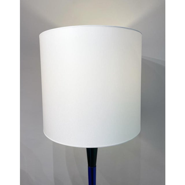 Mid-Century Blue & Green Murano Glass Floor Lamp attributed to Fulvio Bianconi, 1950s For Sale - Image 10 of 12