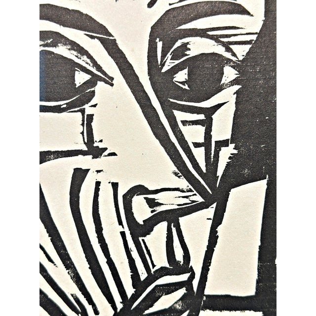 Erich Heckel, Portrait of Asta Nielsen, 1919, Woodcut, Framed For Sale - Image 6 of 8