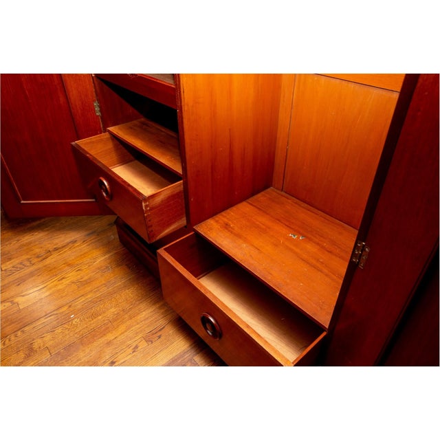 Antique Mahogany Eldridge of London Campaign Armoire For Sale - Image 4 of 11