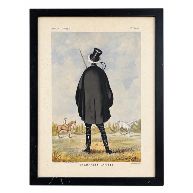 Antoine Bisetzky, Suite of 8 French Equestrian Album Comique, 1885, Chromolithograph For Sale - Image 8 of 10