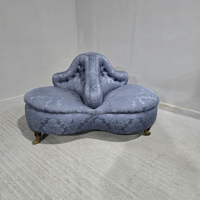 Brown Victorian Walnut Conversation Seat, 1880s For Sale - Image 8 of 8