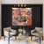 This lively oversized oil and mixed media painting on canvas was created by Susan Foley and entitled 'Marmalade Dreams.'...