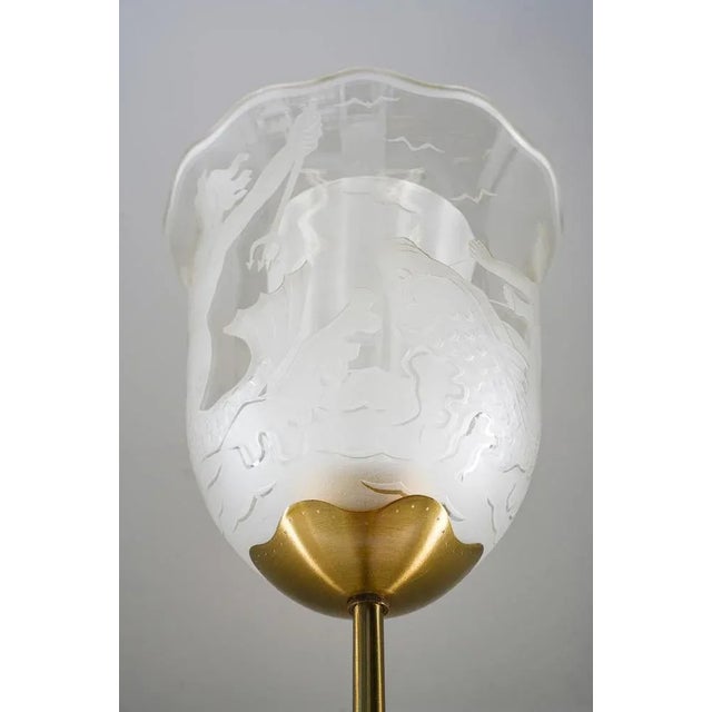 Metal Swedish Modern Floor Lamp attributed to Bo Notini for Glössner, 1940s For Sale - Image 7 of 13