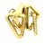 Italian 1980s Italian 18k Gold and Diamond Geometric Earrings, Pair For Sale - Image 3 of 10