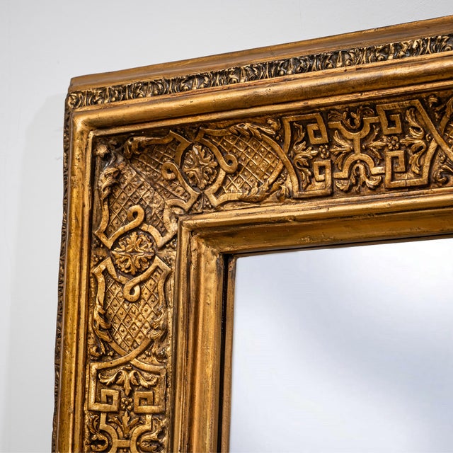 Large Gilt Régence-Style Wall Mirror, France, 1800s For Sale - Image 4 of 6