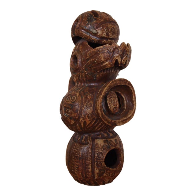 Mid-Century Modern Ceramic Studio Pottery Totem Sculpture For Sale