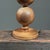 Vintage Modernist Studio Art Hand-Turned Double Ball Two-Tone Wood Lamp For Sale In Philadelphia - Image 6 of 7