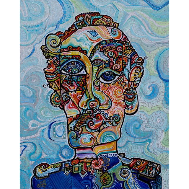 This is a one-of-a-kind original cubist painting by San Diego artist, Alexander Arshansky. Its dimensions are 20" x 16" x...