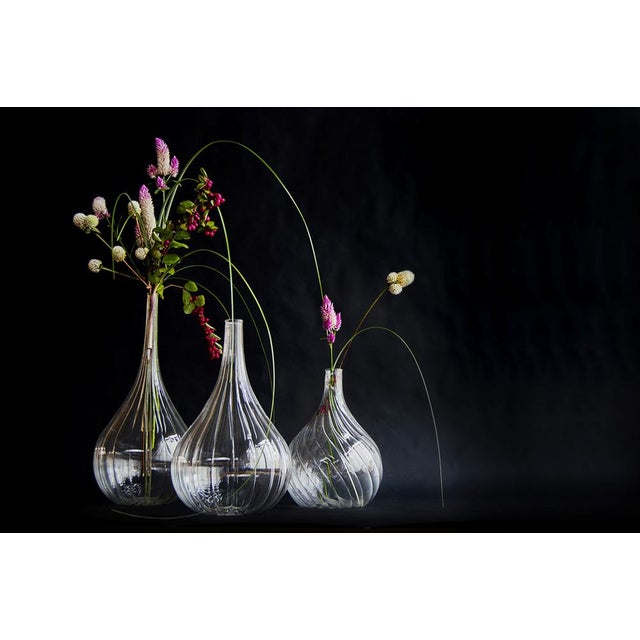 Lukovki Vases in Blown Borosilicate Glass by Designlibero, Set of 3 For Sale - Image 4 of 11