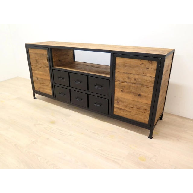 Industrial Vintage Industrial Sideboard For Sale - Image 3 of 8