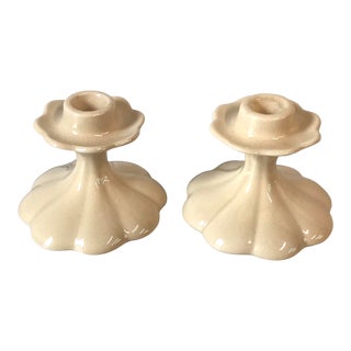 Vintage Mid Century Ceramic Freeman-McFarlin Anthony Candlesticks - a Pair For Sale