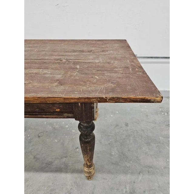 Victorian Farm Table with Rich Patina in Pine, England, 1850s For Sale - Image 6 of 12