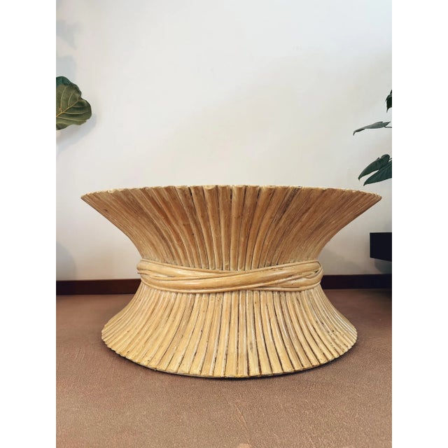 Contemporary 'Sheaf of Wheat' Low Table Attributed to McGuire For Sale - Image 3 of 12
