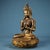 Art Deco Gilt Bronze Seated Maitreya Buddha Statue For Sale - Image 3 of 9