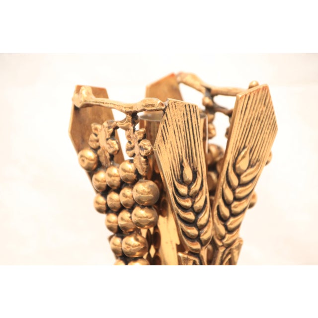 Gold Bronze Candleholder, 1950s For Sale - Image 15 of 18