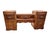 Art Deco Monumental American Art Deco Waterfall Vanity With Shield Mirror, C. 1935–1945 For Sale - Image 3 of 12