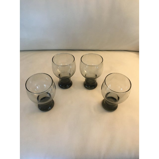 Vintage Libbey glasses classic design smoked color excellent condition set 4