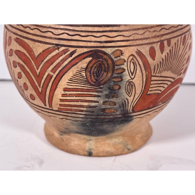 Red Mexican Folk Art Guerrero Nahua Figural Vase For Sale - Image 8 of 18