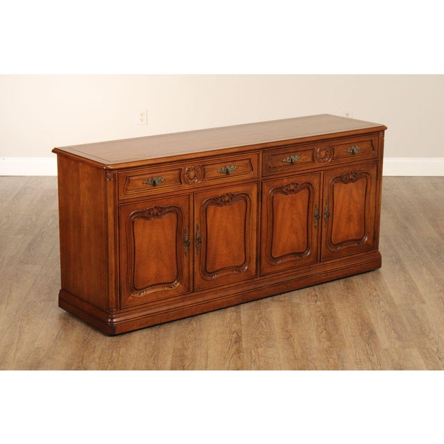High Quality American Made, Vintage Four Door Buffet With Dovetailed Drawers, Interior Adjustable Shelves