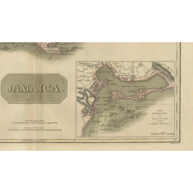 Jamaica Map by John Thomson, Kingston & Port Royal Harbors, 1817 For Sale - Image 6 of 11