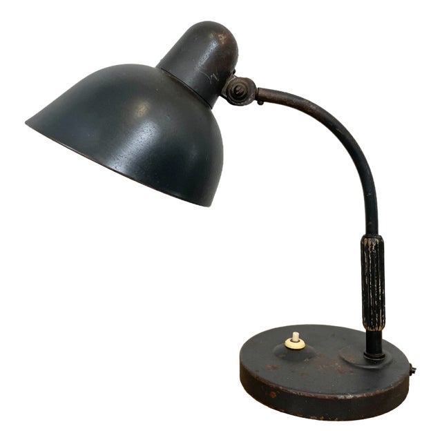 Black Industrial Table Lamp from Siemens, 1930s For Sale
