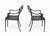 Florentine Craftsmen Cast Aluminum Armchairs, Pair For Sale - Image 4 of 10