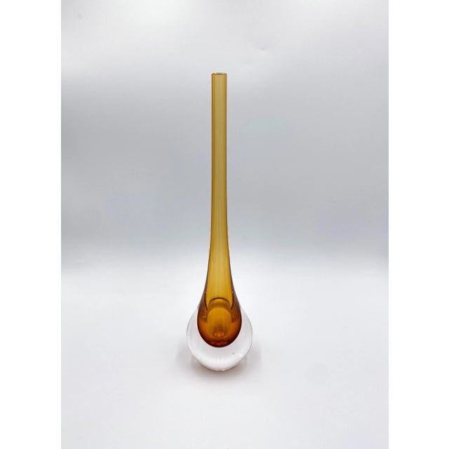 Mid-Century Modern 1960s Ars Cenedese Murano Summerso Art Glass Bud Vase For Sale - Image 3 of 9