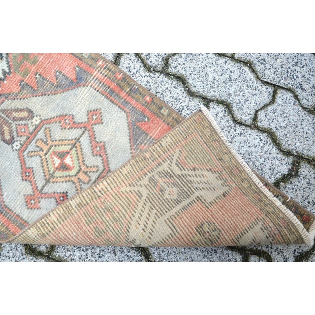 1960s 1960s Vintage Handmade Small Wool Anatolian Rug For Sale - Image 5 of 6