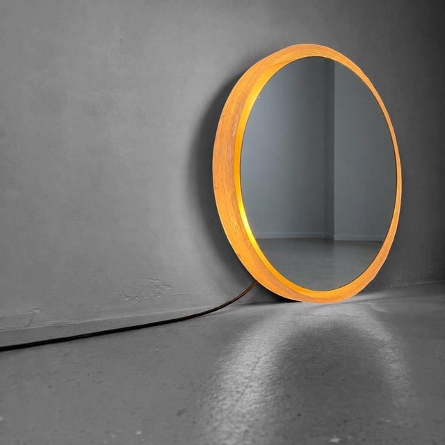 Vintage Illuminated Mirror from Hillebrand Leuchten, Germany, 1970s For Sale - Image 4 of 17