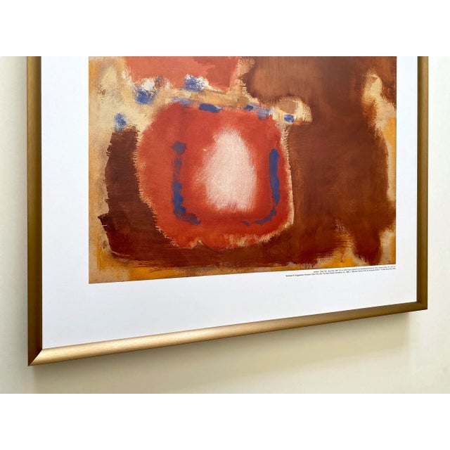 Metal Mark Rothko Foundation Abstract Expressionist Lithograph Print Framed Museum Poster " Untitled " 1947 For Sale - Image 7 of 13