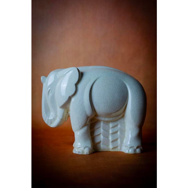 Charles Lemanceau, Crackled Earthenware Elephant, 1930, Earthenware For Sale - Image 6 of 13