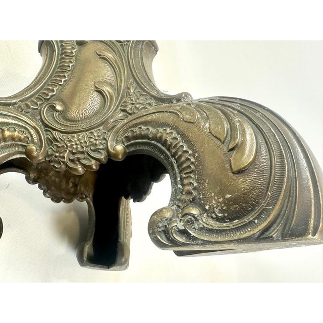 Large French Bronze Altar Candlestick, 19th Century For Sale - Image 9 of 18