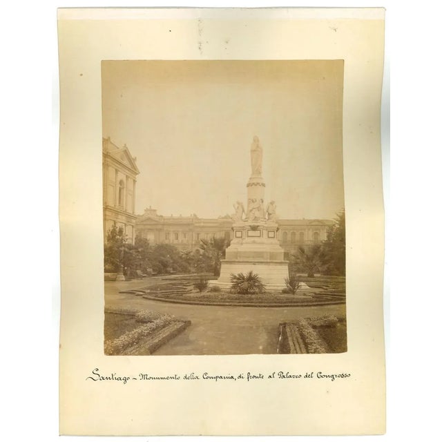 Ancient views of Santiago - Chile is a set of two albumen prints made in 1880s. Prints in excellent condition, applied on...