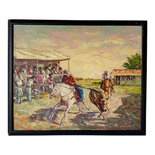 1987 Vintage Impressionist Oil Painting by Lauder For Sale