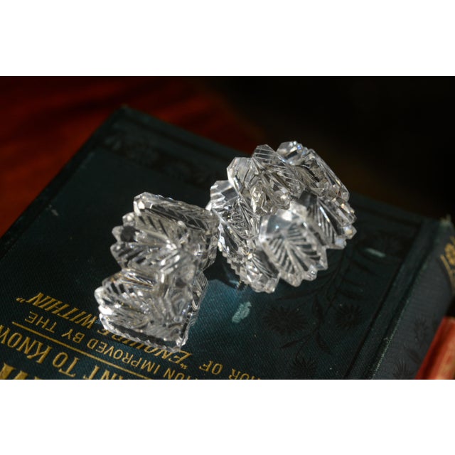 Glass Antique Westmoreland Feather & Star Salt Cellars - Set of 2 For Sale - Image 7 of 10