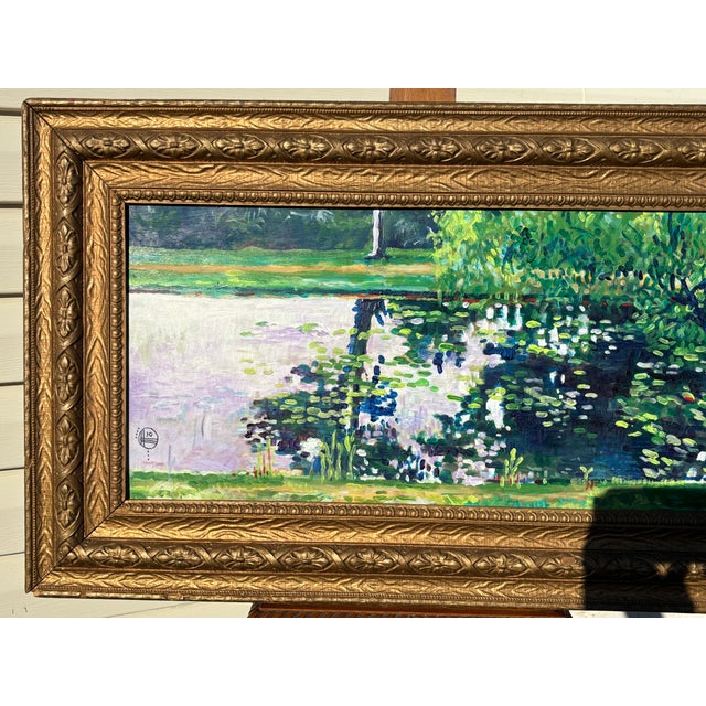2000 - 2009 The Pond - Original Oil on Board in the Impressionist Style For Sale - Image 5 of 9