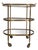 Vintage Brass and Glass Three-Tier Serving Trolley, 1950s For Sale