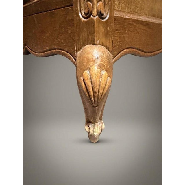 French Louis XV Carved Oak Tallboy For Sale - Image 4 of 6