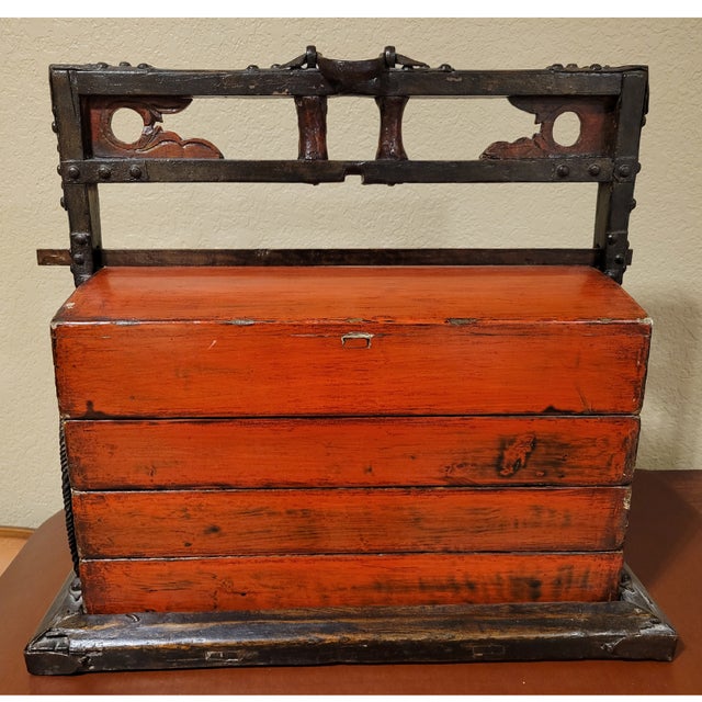 Antique Carved Chinese Wedding Chest For Sale - Image 11 of 11