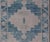Modern Turkish Oushak Rug Blue and Beige Geometric Design 2'6 X 3'8 For Sale - Image 9 of 10