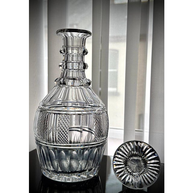 Vintage French Magnum Cut Crystal Decanter with Numbered Stopper, 1950s For Sale - Image 8 of 17