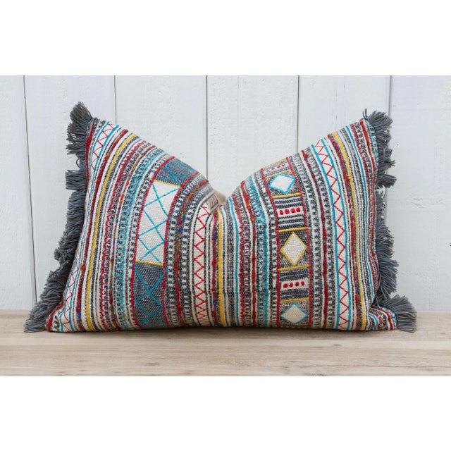 Folk Gypsy Nomadic Moroccan Lumbar Pillow For Sale - Image 10 of 10