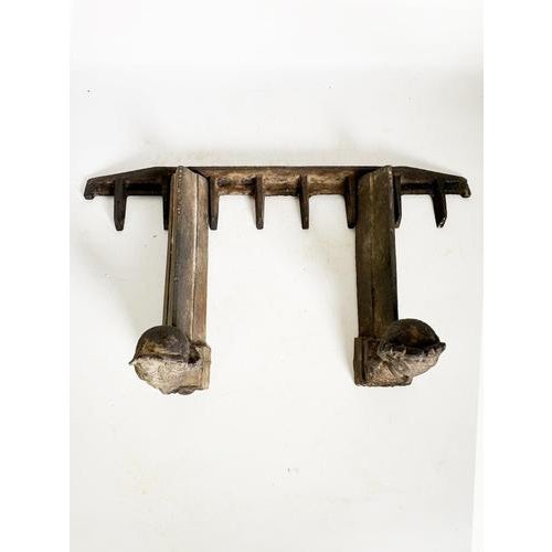 Andirons with Womens Heads, France, 1960s, Set of 3 For Sale - Image 6 of 10