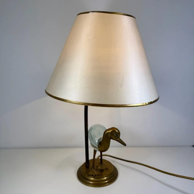 Florence Lamp in Brass with Glass Duck, Italy, 1960s For Sale - Image 14 of 16
